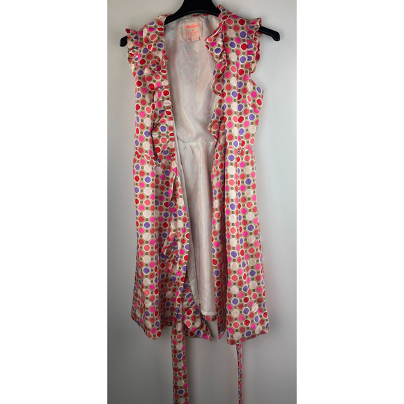 Kate Spade x Florence Broadhurst Aubrey Ruffle Wrap Dress 100% Silk Size 8 - Picture 5 of 16